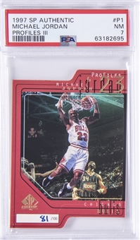 1997-98 Upper Deck SP Authentic ProFiles III #P1 Michael Jordan (#81/100) - PSA NM 7